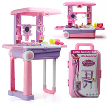 The Ultimate Beauty Set On Wheels for Girls, Makeup Kit is Easy to Clean & Use, Portable Beauty Set with 25 Pieces