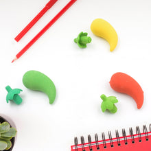 Colorful Chili Shape Erasers, Mini Eraser (3 pc Set)
