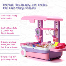 The Ultimate Beauty Set On Wheels for Girls, Makeup Kit is Easy to Clean & Use, Portable Beauty Set with 25 Pieces