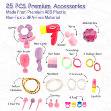 The Ultimate Beauty Set On Wheels for Girls, Makeup Kit is Easy to Clean & Use, Portable Beauty Set with 25 Pieces