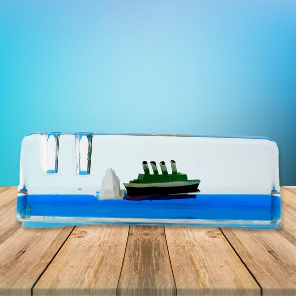Car Interior Dashboard Decoration Floating Water Cruiser Ship Iceberg Ornament Car Interior Decoration