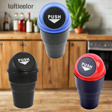 Compact car dustbin for garbage storage in vehicles.