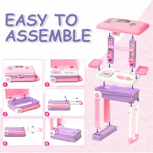 The Ultimate Beauty Set On Wheels for Girls, Makeup Kit is Easy to Clean & Use, Portable Beauty Set with 25 Pieces