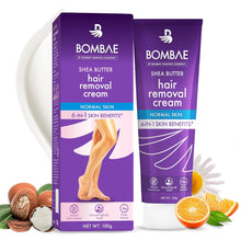 Bombae Shea Butter Hair Removal Cream (100g) | For Sensitive Skin, Body, Legs | No Smell, No Darkening, No Drying