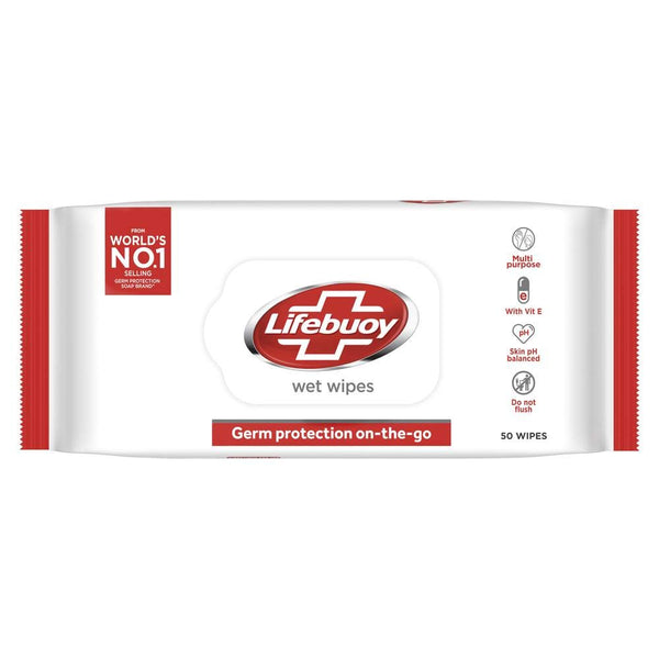 Lifebuoy Wet Wipes Germ Protection On the Go, (20 Wipes)