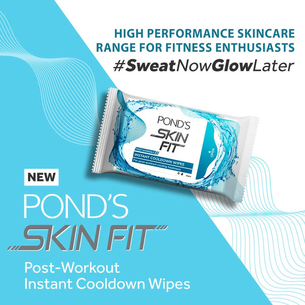 Pond's Skin Fit Post Workout Instant Cooldown Wipes (30 Swipes)