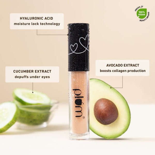 Plum Soft Blend Liquid Concealer | With Hyaluronic Acid | Matte Finish | High Coverage | 100% Vegan & Cruelty-Free | Halo Sand - 105Y
