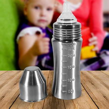 Stainless Steel Baby Feeding Bottle, Milk Bottle for New Born / Infants / Toddler Up to 3 Years, BFA Free (250 ML Approx)