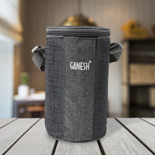 4In1 Tiffin Box-Lunch Box | 3 Stainless Steel Containers 300 Ml Approx & Plastic Salad Container 200 Ml Approx| Plastic lid Box | Round Zip Bag | Leak Proof | Microwave Safe for Office, College and School for Men, Women 