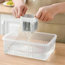 Fridge Storage Boxes Freezer Storage Containers, Container for Kitchen Storage Set, Storage in Kitchen, Vegetable Storage, Draining Crisper Refrigerator Food Box (1 Pc)