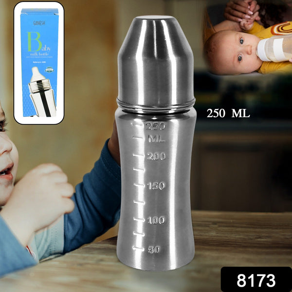 Stainless Steel Baby Feeding Bottle, Milk Bottle for New Born / Infants / Toddler Up to 3 Years, BFA Free (250 ML Approx)