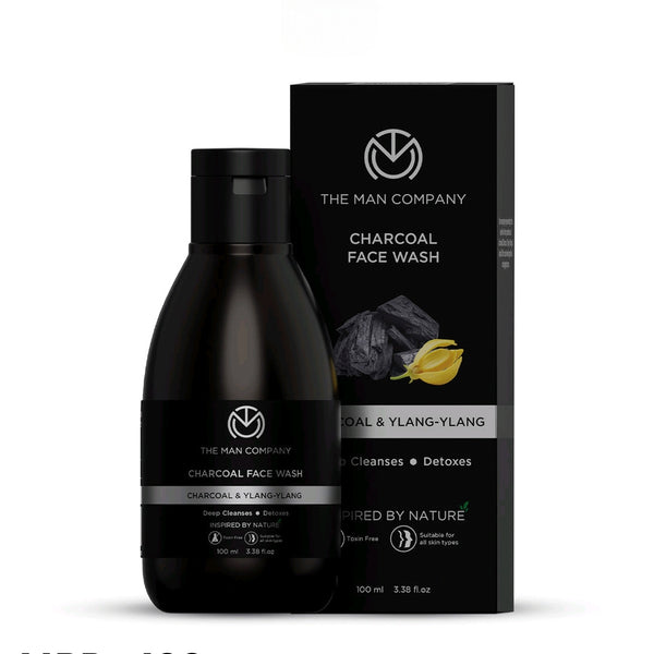 The Man Company Charcoal Face Cleanser with Ylang Ylang & Argan Oil (100ml)