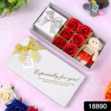 Valentines Gift Set Scented Rose Flowers Pack With Teddy