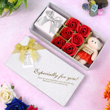 Valentines Gift Set Scented Rose Flowers Pack With Teddy